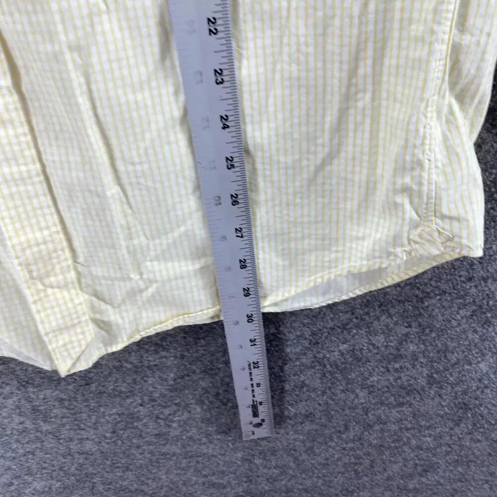 J. Crew Shirt Men L Large Yellow Plaid Button Up Collared Long Sleeve Cotton